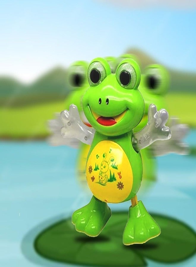 HDA GROUP Musical Sound Toy Dancing Frog Toy with Vibrant Light Effect & Musial Sound for Kids 3+ Years | Fun Musical Learning Toy with Lights & Sounds - Encourages Creativity (Multicolor) - Image 2